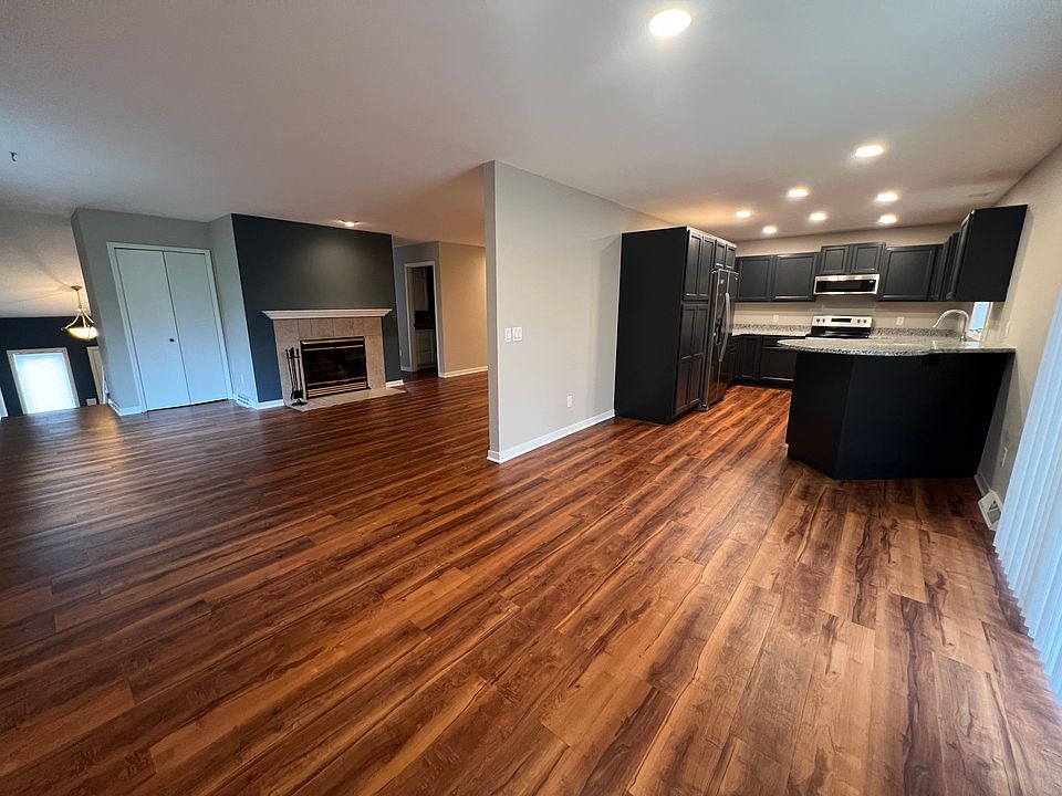 Living room and kitchen