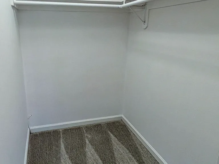 Walk-in closet in master bedroom
