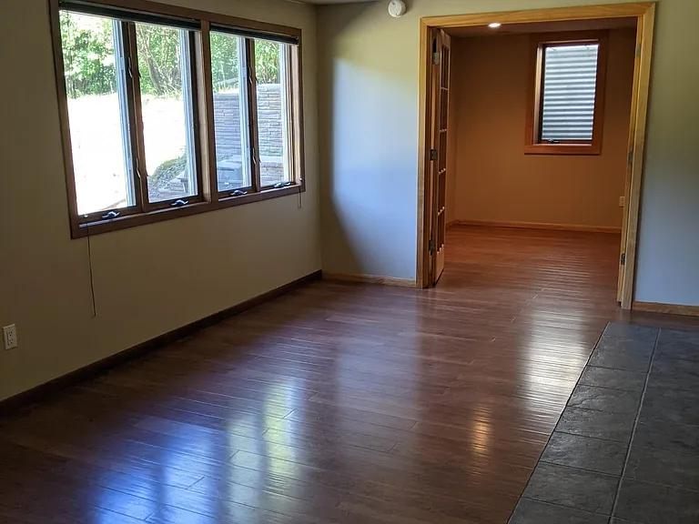 basement living room and bedroom
