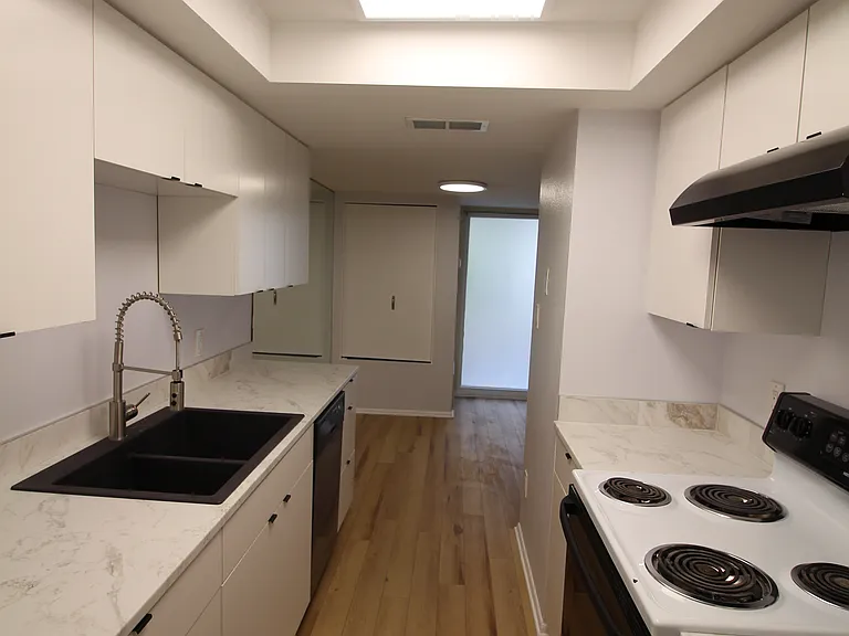 Galley kitchen from the rear