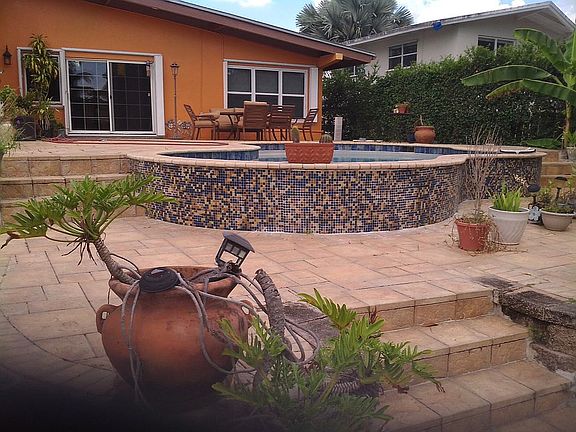 pool patio area
