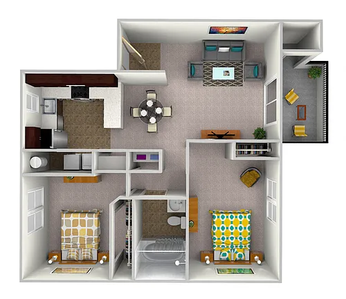 Floor plan 2x1 Lower