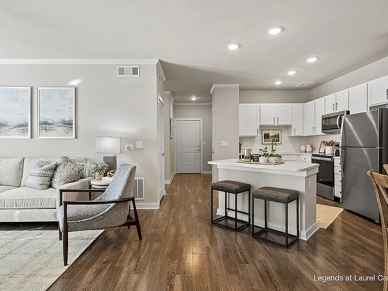 Legends at Laurel Canyon Model Kitchen & Living Room