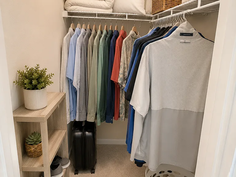 Additional closet in master bedroom