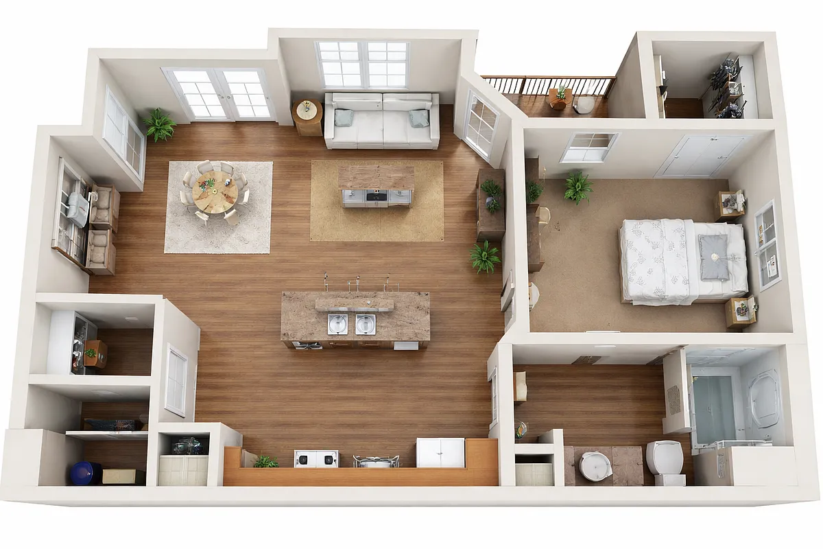 Floor plan Ridge 1x1