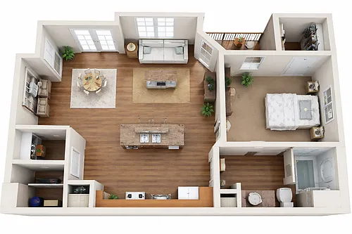Floor plan Ridge 1x1