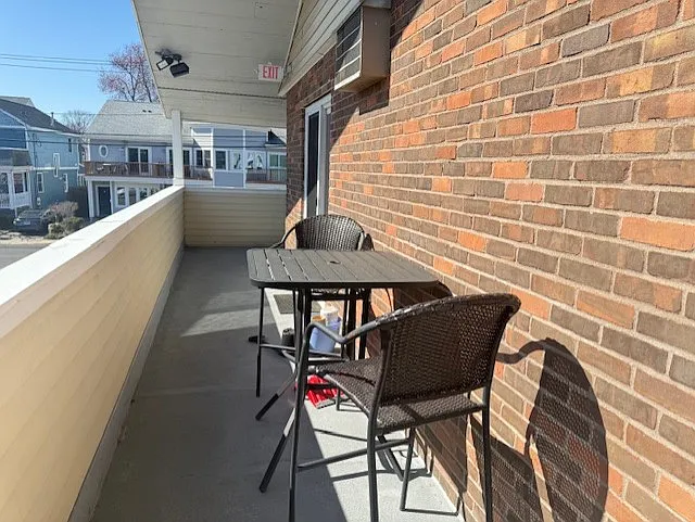 Sitting area outside the condo