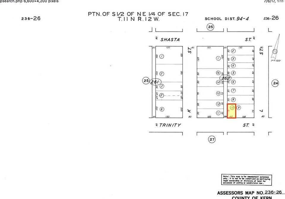 plat map for MLS Trinity