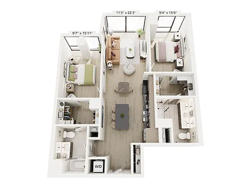 Floor plan 2B-3