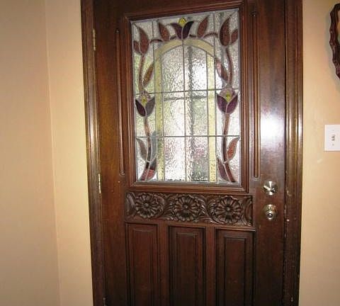 Beautiful wood door at main entrance.