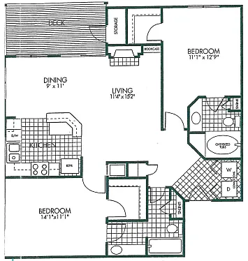 Floor plan 2 X 2