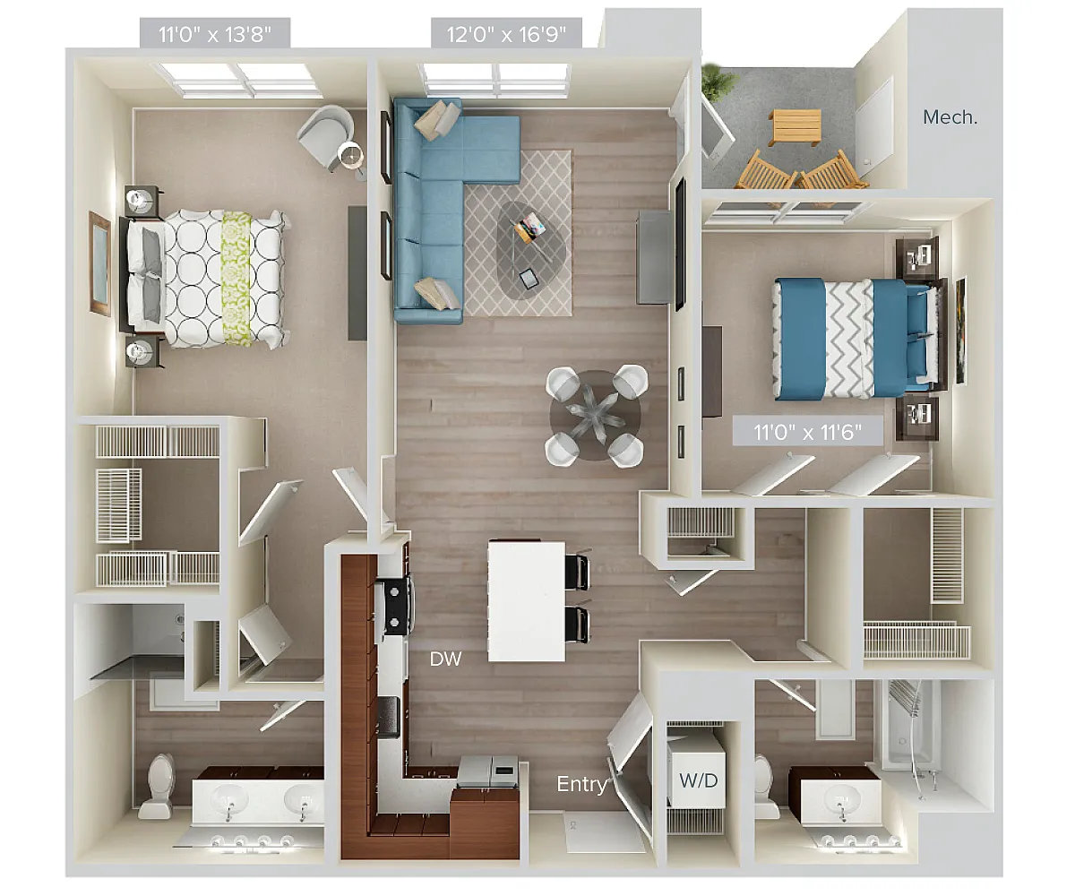 Floor plan B6-1082-stone-wd