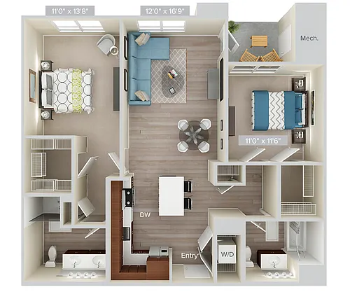 Floor plan B6-1082-stone