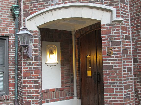 Notice the architectural design of this Pre- War building.