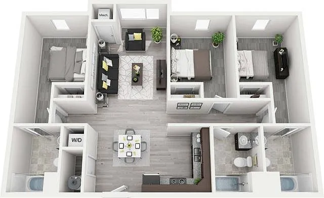 Floor plan 3-Bedroom