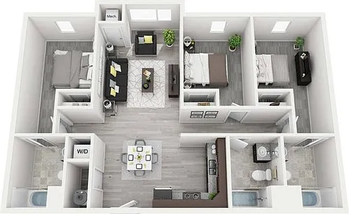 Floor plan 3-Bedroom