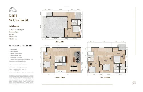 Floor plan Private rooms at 5401 Carlin St - 5B5B