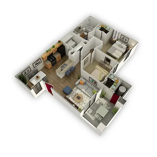 Floor plan 2X1 GOLD PLUS