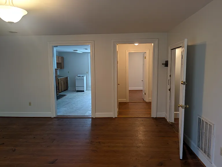 Hall to Bedroom and Bathroom from Living Room