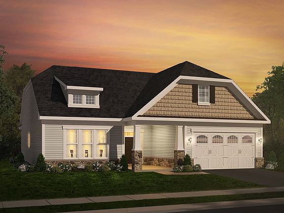 Elevation 2 of the Savoy a home design at Easton Village by Brookfield Residential