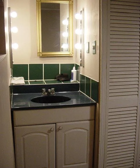1/4 Bath with Dressing/ Make-up Lights in Bedroom