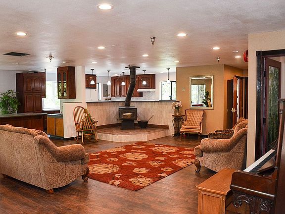 Fireplace and Open Kitchen 