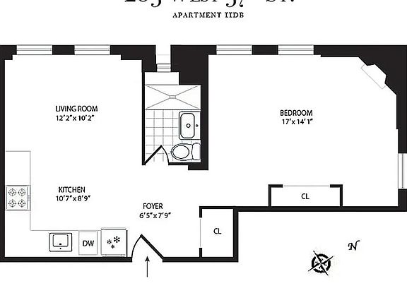 2nd image of 205 W 57th St APT 11DB