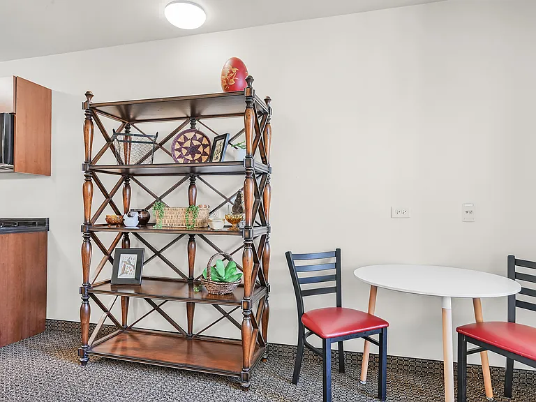 Dining area and kitchen