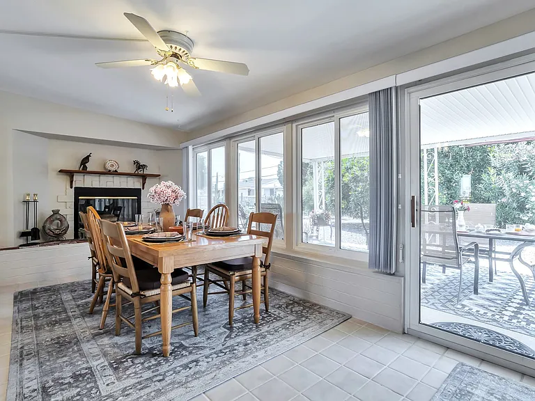 Spacious dining area