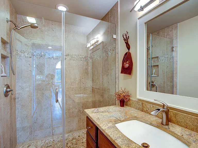 Second bath also has a luxury walk in shower.