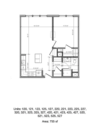 Floor plan One Bedroom