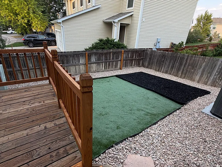 no maintenance back yard perfect for pets