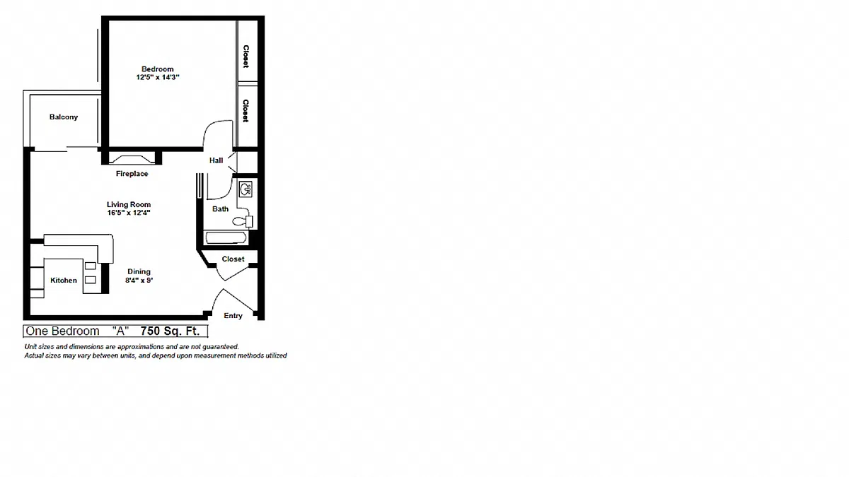 Floor plan One Bedroom