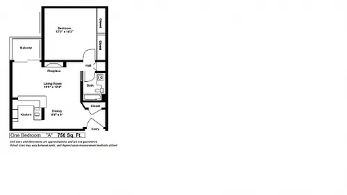 Floor plan One Bedroom