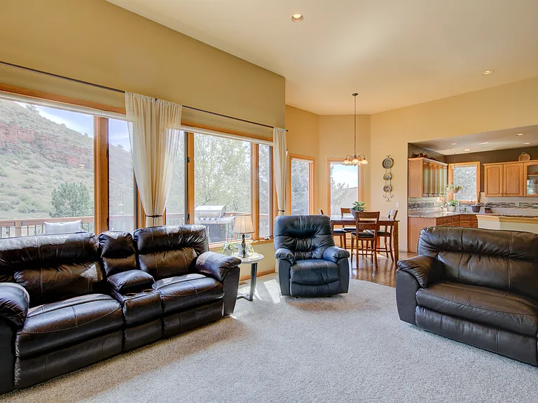 Family room is open to the kitchen.