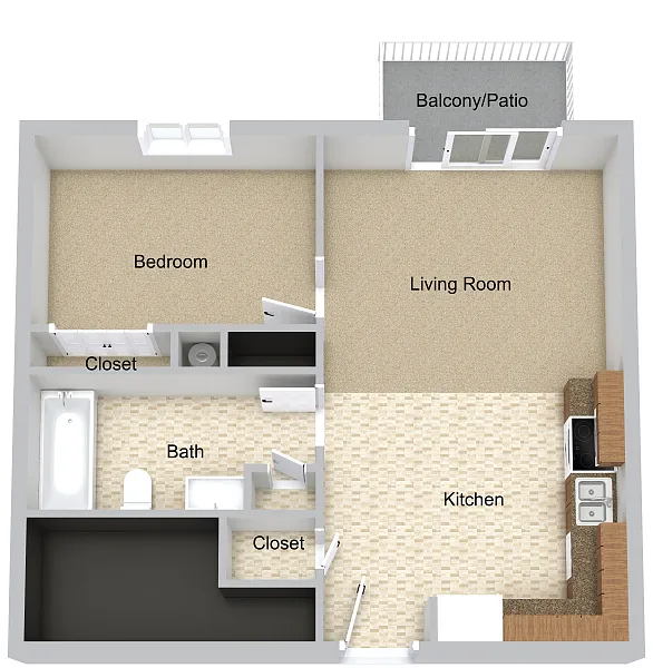 Floor plan One Bedroom