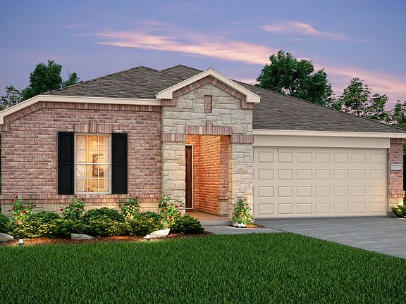 The Serenada, a one-story home with 2-car garage, shown with Home Exterior O