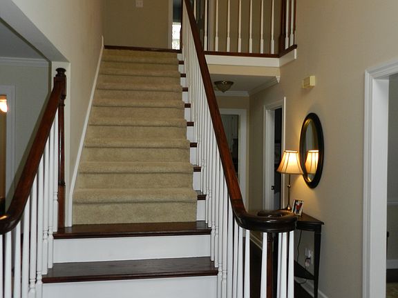 Hardwood stairs and rail