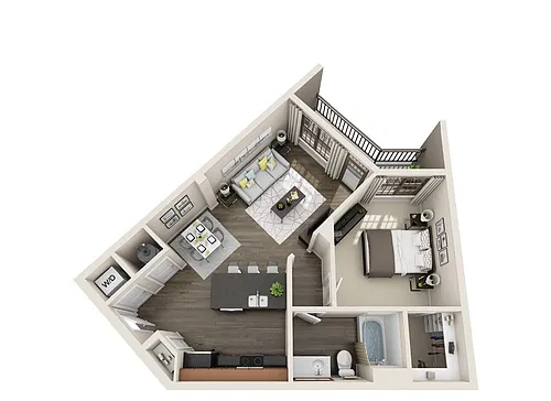 Floor plan 1B Latta