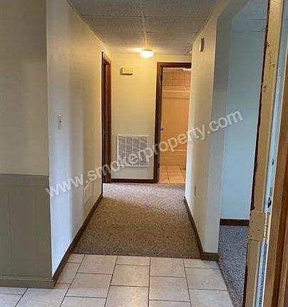 Hallway in between the kitchen and living room
