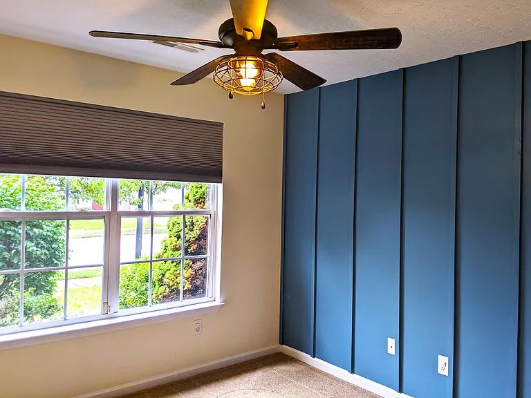 3rd bedroom/office - upgraded ceiling fan/light fixture and paint