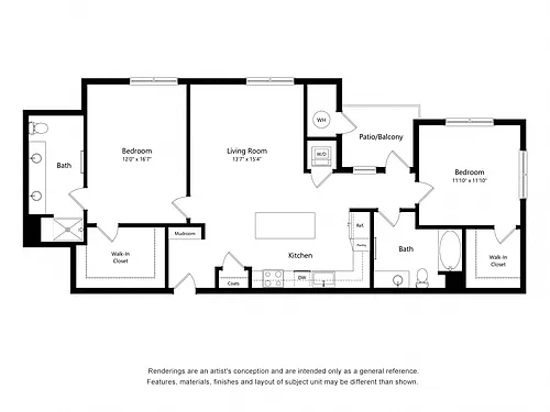 Floor plan 2X2 D
