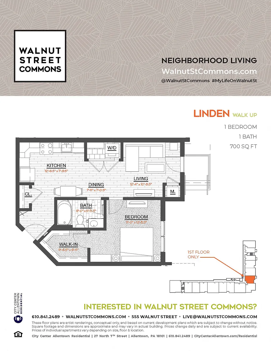 Floor plan Linden Walk Up