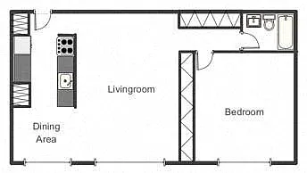 Floor plan One Bedroom