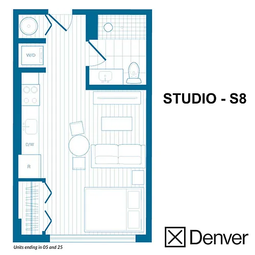 Floor plan Studio - S8 Layout