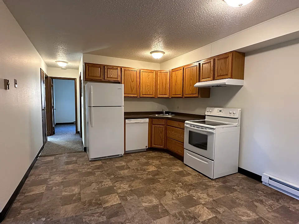 Kitchen from Dining, down hallway