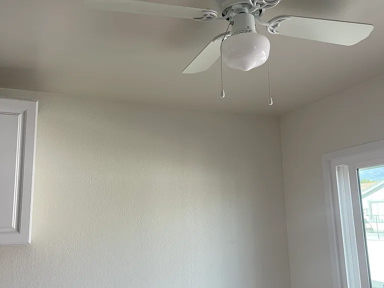 New fan in dining area