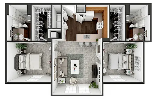 Floor plan BDP 2x2 60
