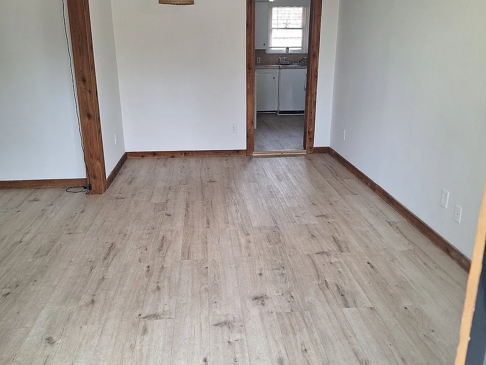 Great Room has dining area steps from kitchen