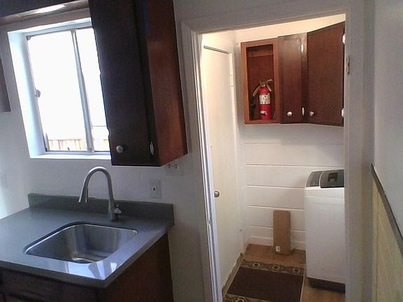 Kitchen sink and laundry room